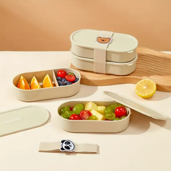 Microwave Safe Double Layer Plastic Lunch Box