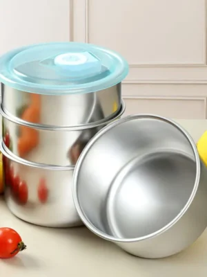 1711782709008-8c9455e8f7614e7ab943e308f821e564-goods Stainless Steel Round Food Storage Container