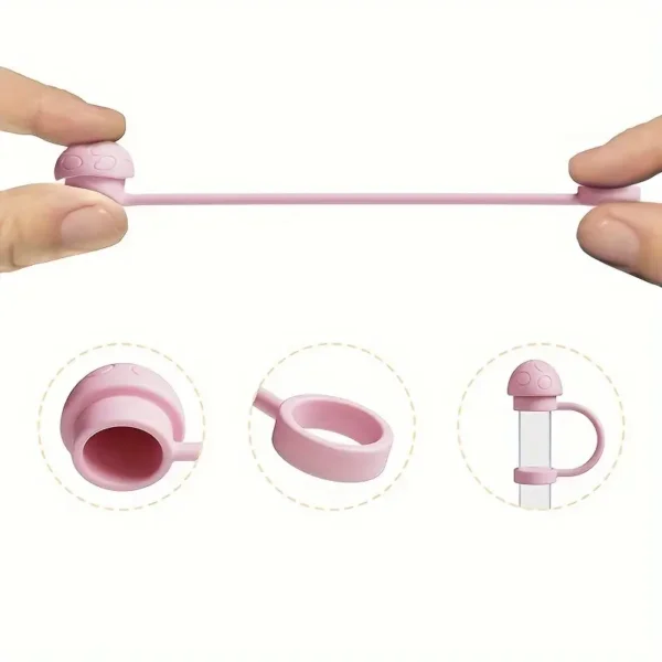 6pcs Silicone Straw Caps for Tumblers