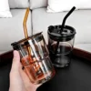 Insulated Glass Tumbler with Straw & Lid