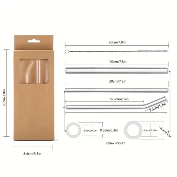 7e815543c651fc8e3e2478fb09eed466 Glass Straws Set