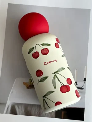 Watercolor Cherry Insulated Stainless Steel Water Bottle