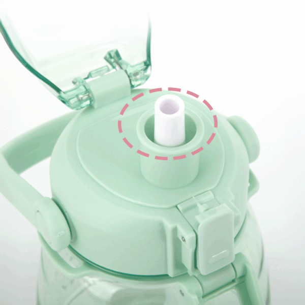 Portable Plastic Transparent Water Bottles With Straw