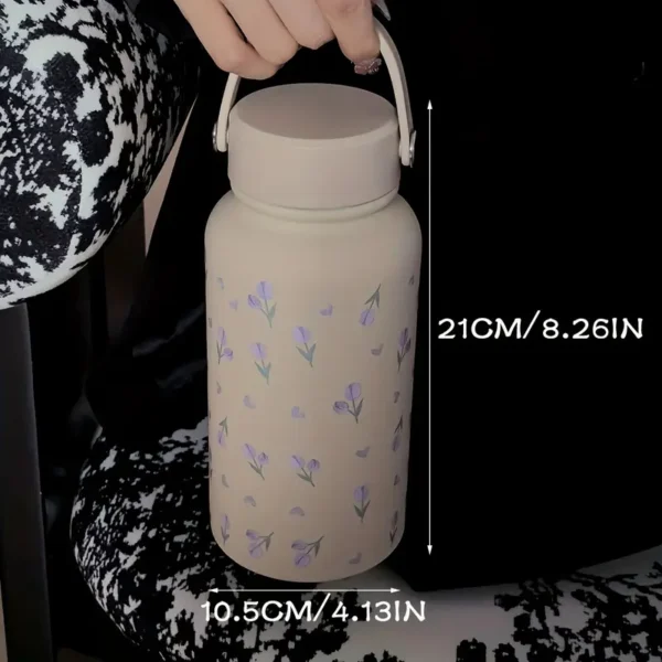 Purple Tulip Insulated Stainless Steel Water Bottle