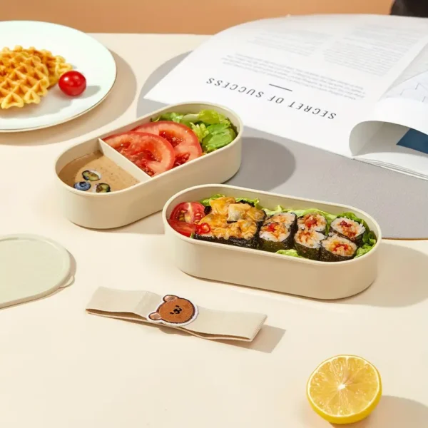 Microwave Safe Double Layer Plastic Lunch Box