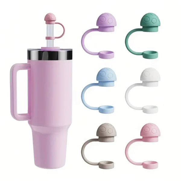 6pcs Silicone Straw Caps for Tumblers
