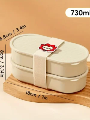 Microwave Safe Double Layer Plastic Lunch Box