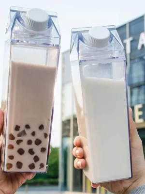 Transparent Milk Carton Water Bottle